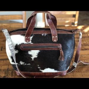 All Natural Cow Hide Hair Bag